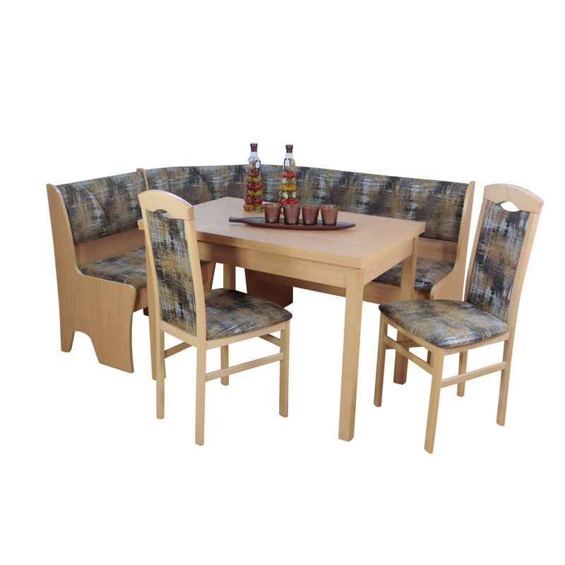 Sommerallee Eckbankgruppe mit ausziehbarem Tisch, 2 Stühlen und einer